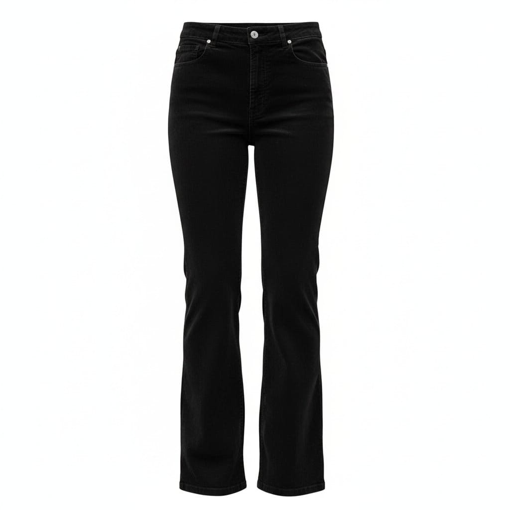 PANTALONS TAILLE HAUTE NOIR CORDUROY H&M MEDIUM