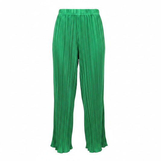 PANTALONS VERT TAILLE HAUTE LARGE