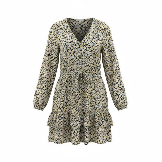 ROBE AVEC FLEURS BLANCHE LARGE