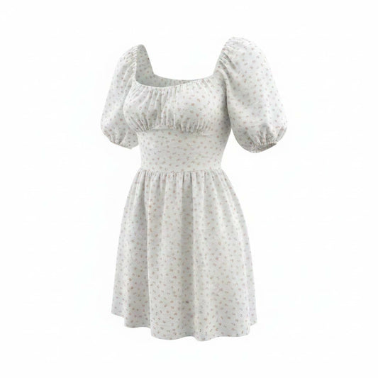 ROBE BLANCHE AVEC FLEURS SMALL