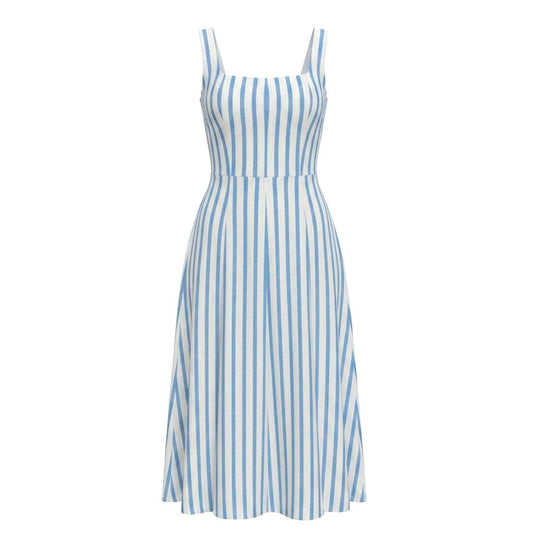 ROBE BLANCHE LIGNÉ BLEU NEUVE OLD NAVY X-LARGE