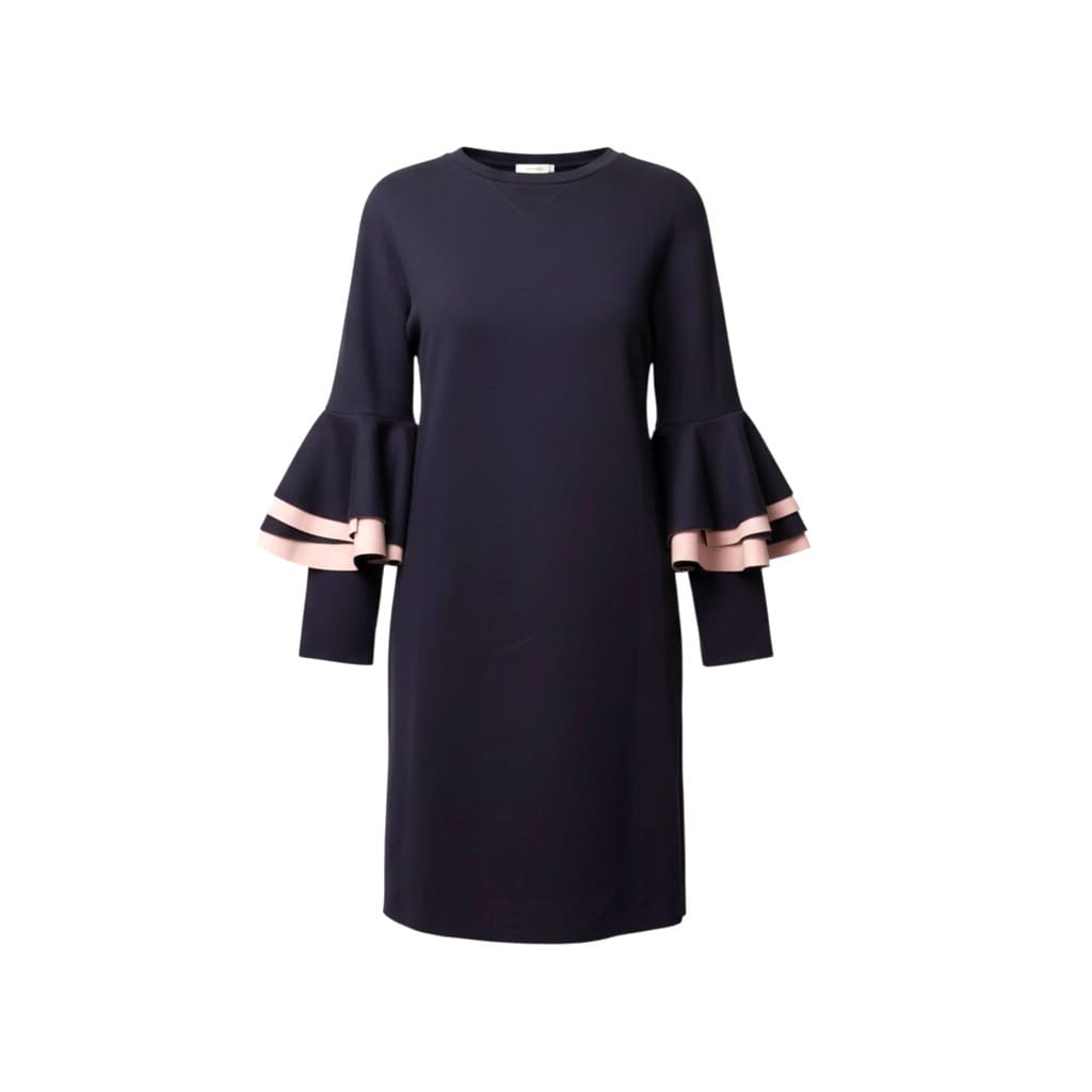 ROBE BLEU MARIN FROUFROU AVEC ROSE TED BAKER X-SMALL