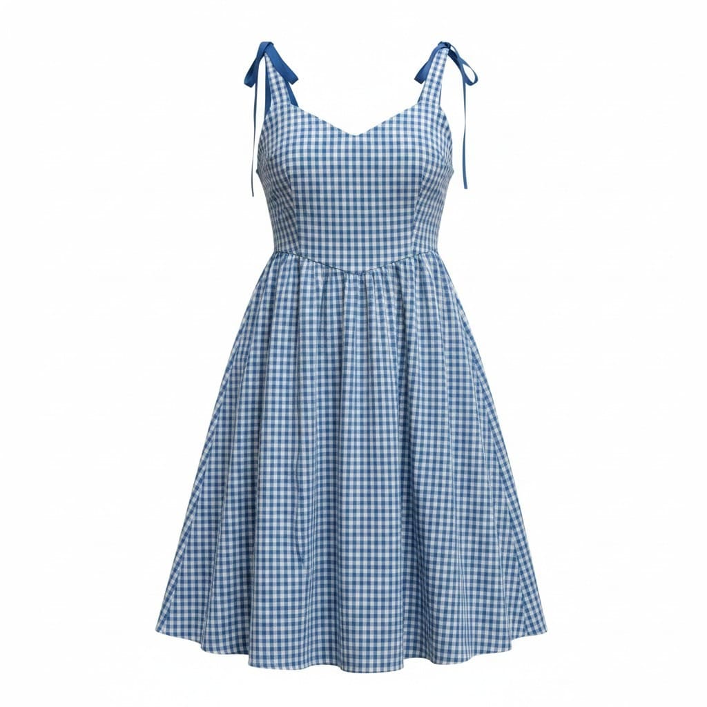 ROBE CARRAUTÉ BLEU ET BLANC 2X-LARGE