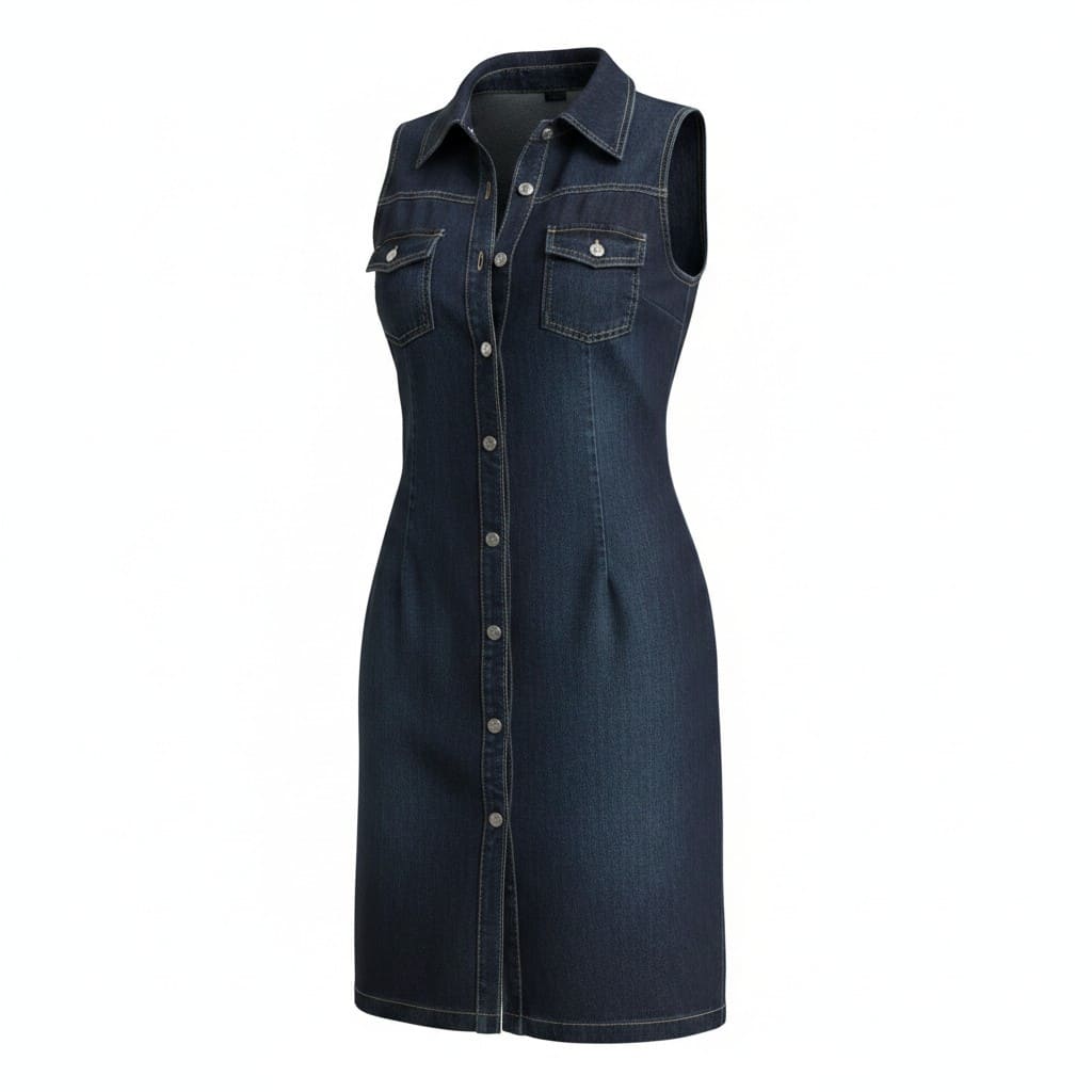 ROBE EN JEANS SANS MANCHES MEDIUM - LARGE