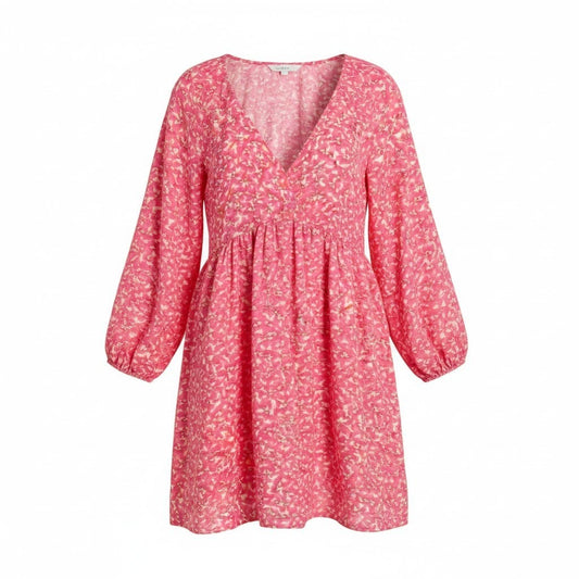 ROBE FLORAL ROSE ET BLANC H&M LARGE
