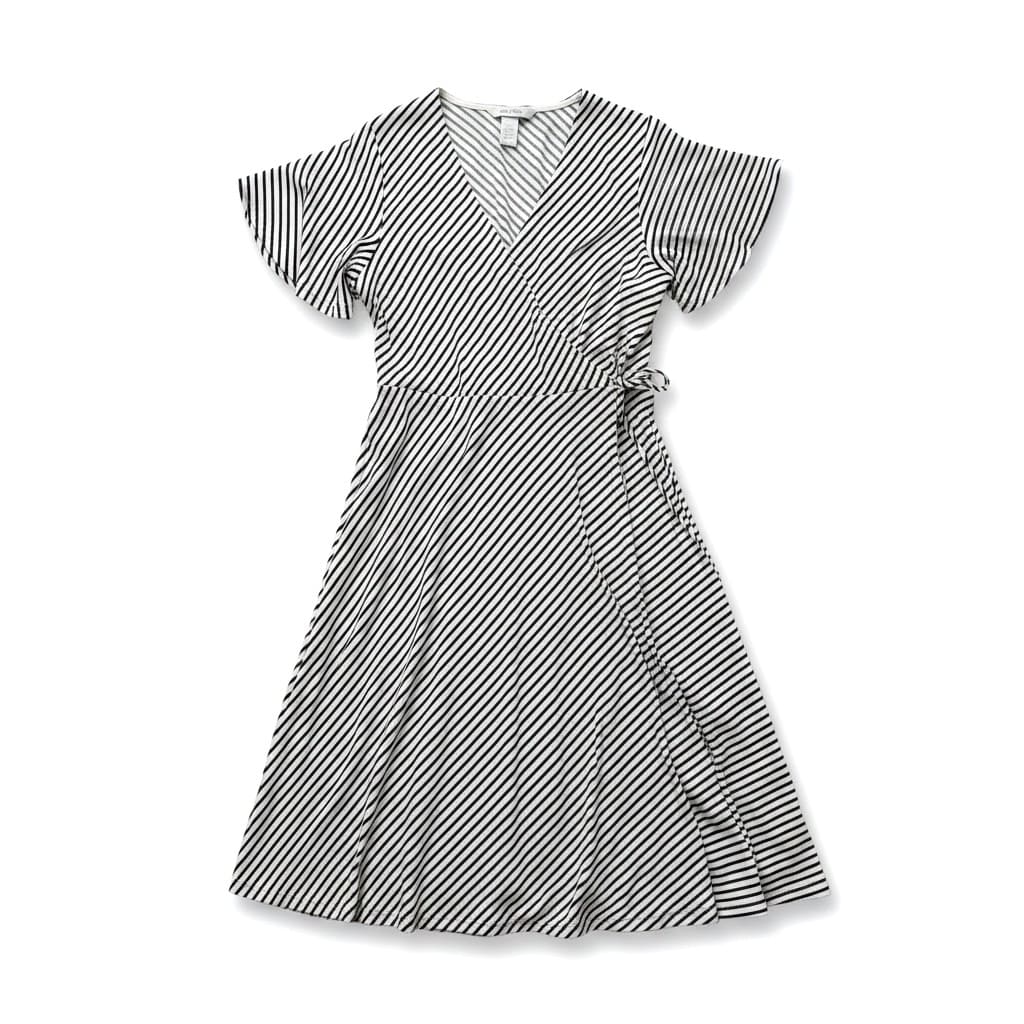 ROBE LIGNÉ BLANC ET NOIR H&M MEDIUM
