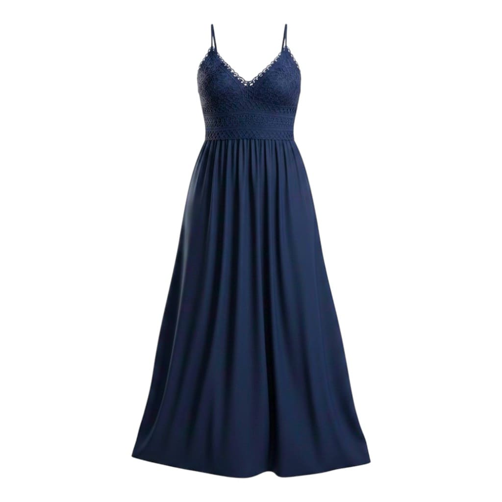 ROBE LONGUE BLEU MARIN ROSE MATERNITÉ SMALL