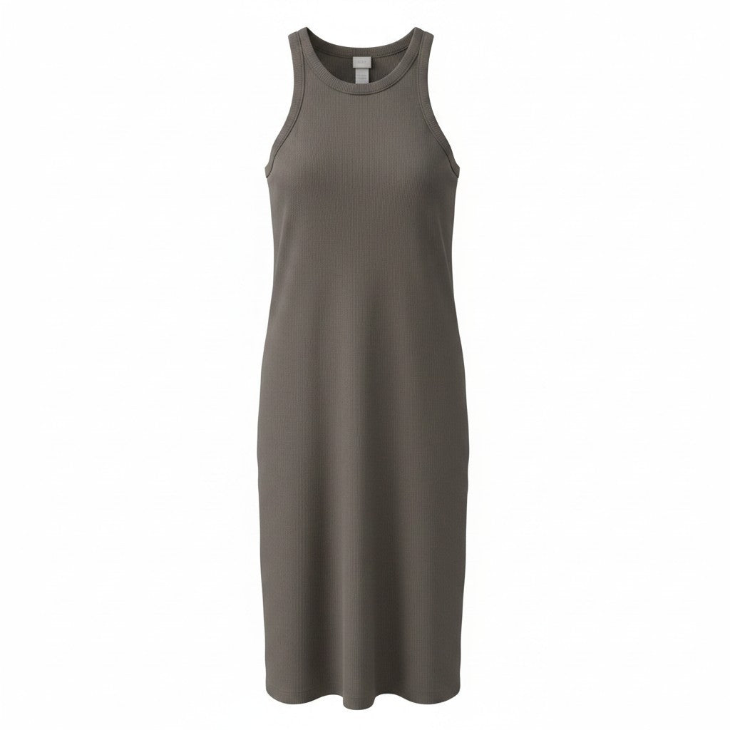 ROBE MOULANTE MARRON H&M LARGE