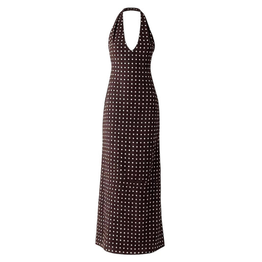 ROBE NEUVE MARRON POINTS BLEU PEPPERMAYO X-SMALL