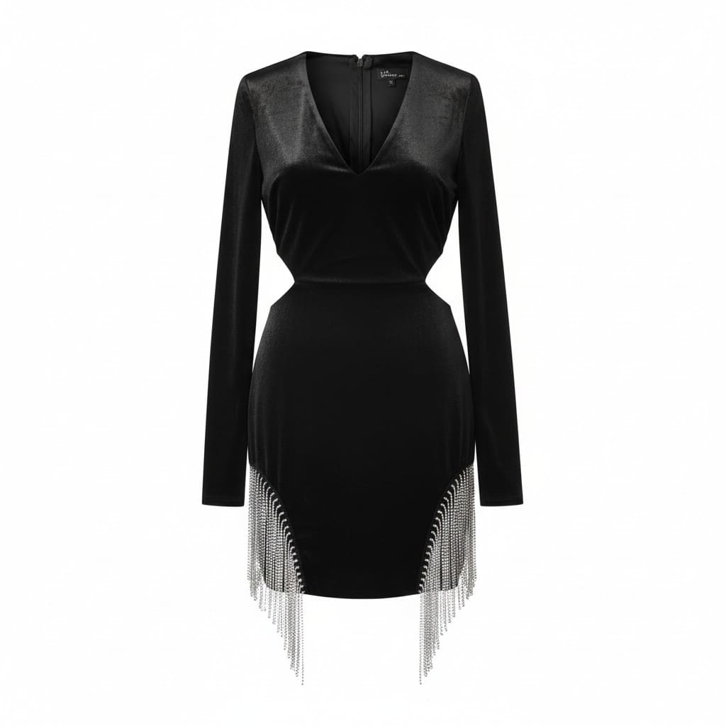 ROBE NEUVE NOIR SIMONS AVEC BRILLANTS SMALL