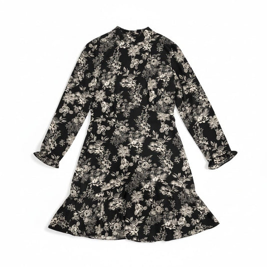 ROBE NOIR AVEC MOTIFS FLEURS RW&CO X-SMALL