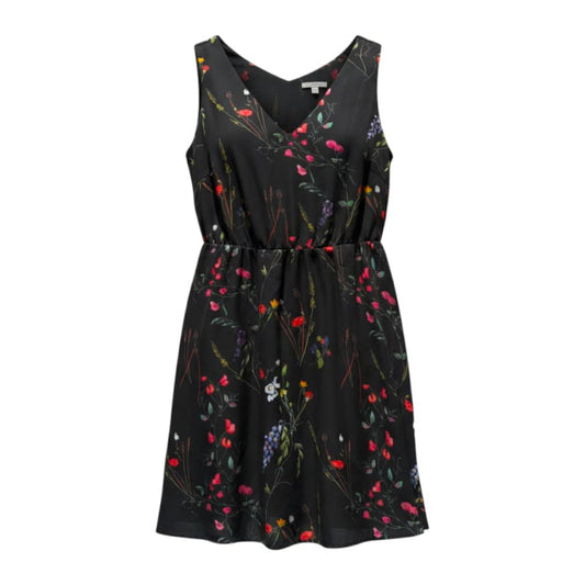 ROBE NOIR COL V AVEC FLEURS VERO MODA LARGE