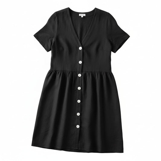 ROBE NOIRE NEUVE AVEC BOUTONS REITMANS X-SMALL