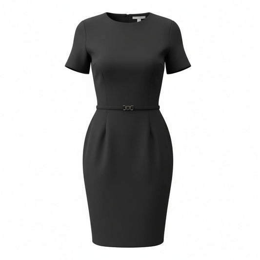 ROBE NOIRE AVEC CEINTURE H&M 1X-LARGE