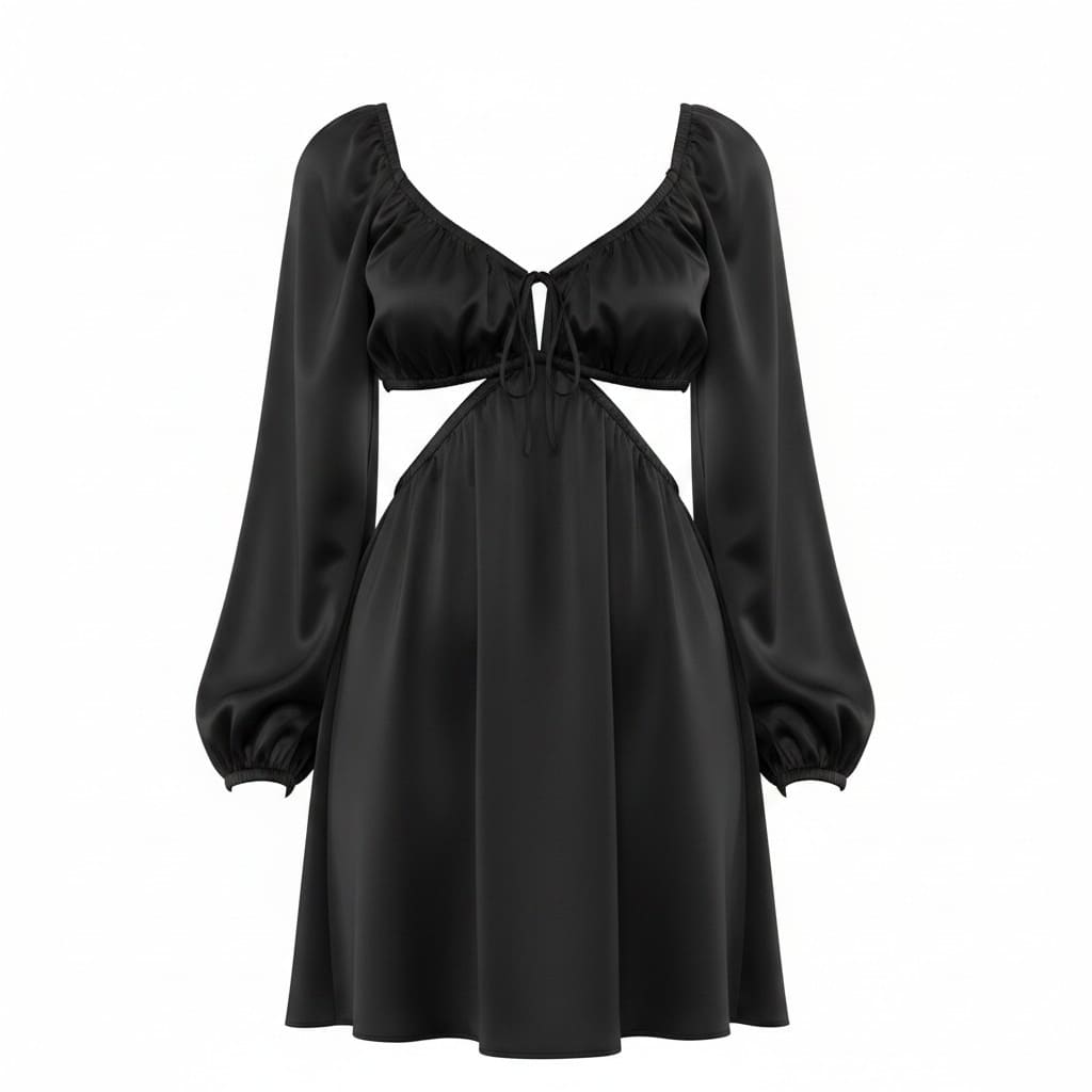 ROBE NOIRE SATIN DYNAMITE SMALL