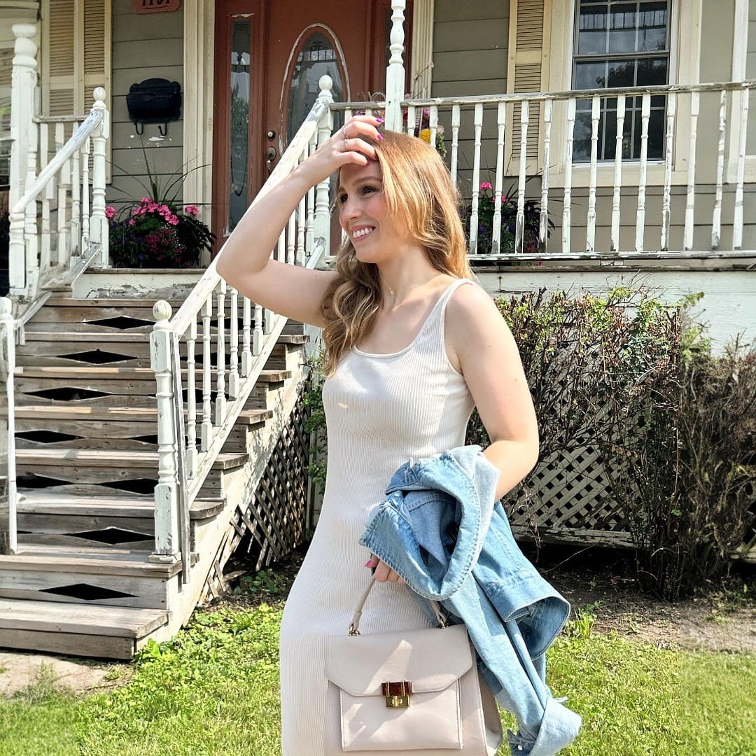 ROBE MI-LONGUE MOULANTE CRÈME UNIQLO SMALL