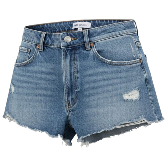 SHORTS EN JEANS AVEC TROUS ZARA SMALL