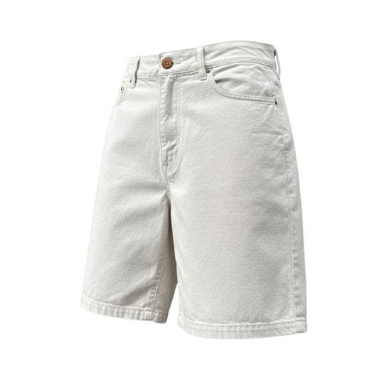 SHORTS TAILLE HAUTE CRÈME LIN MEDIUM