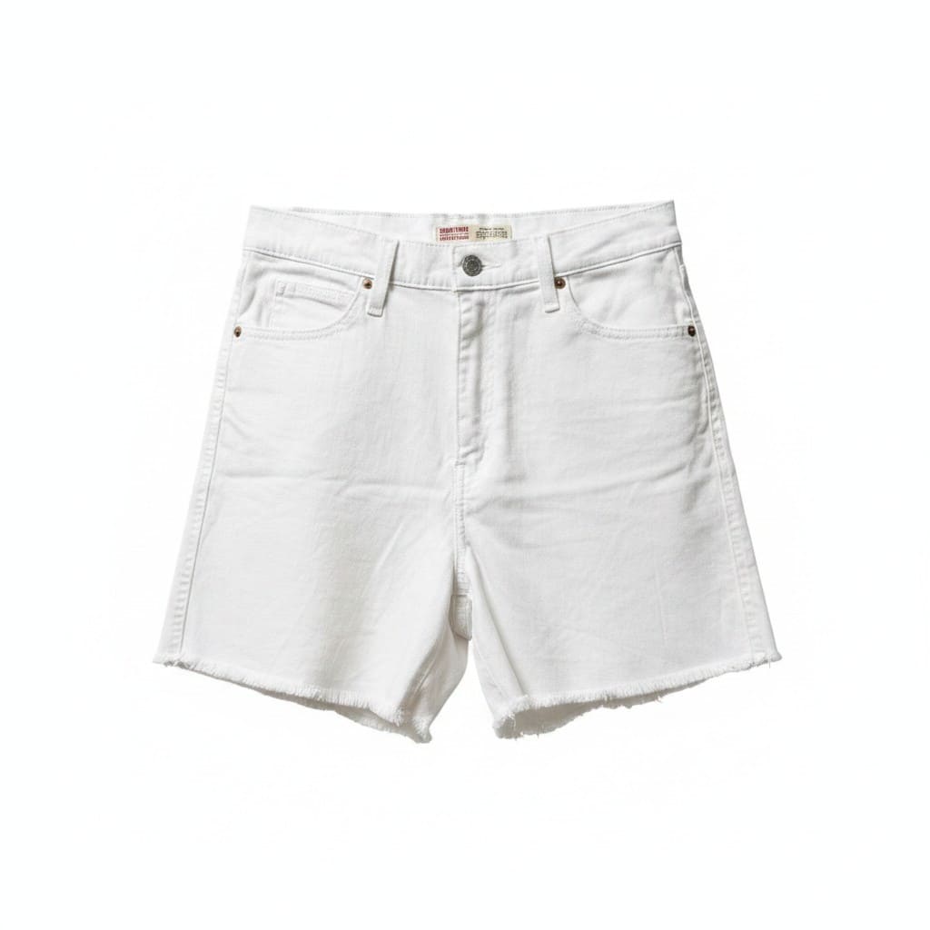 SHORTS TAILLE HAUTE EN JEANS BLANCHE LEVI'S MEDIUM / LARGE