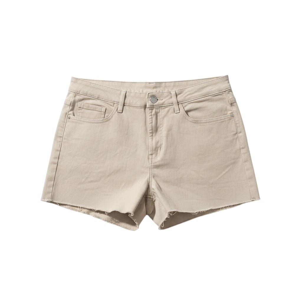 SHORTS TAILLE HAUTE NEUVE BEIGE X-LARGE