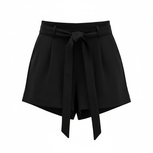 SHORTS TAILLE HAUTE NOIR SIMONS SMALL