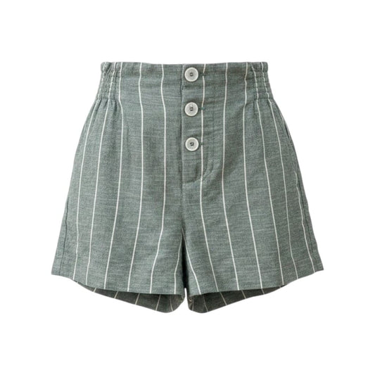 SHORTS TAILLE HAUTE VERT ET BLANC SIMONS SMALL