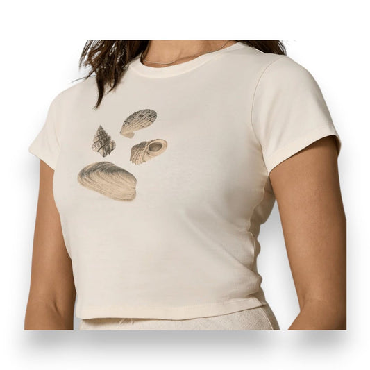 T-SHIRTS COQUILLAGE BEIGE WOMANCE X-LARGE
