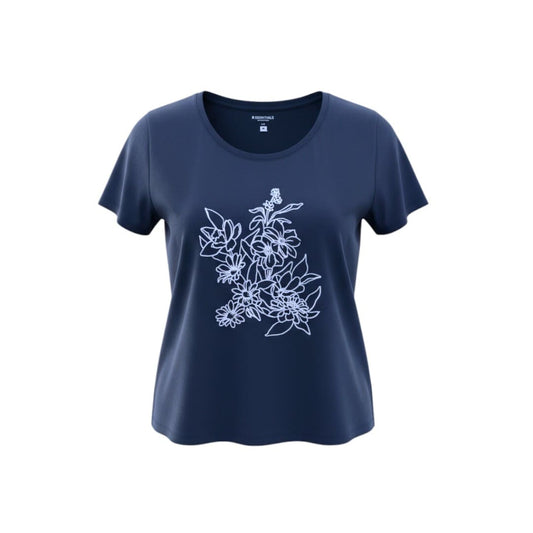 T-SHIRTS BLEU MARIN AVEC FLEURS REITMANS LARGE