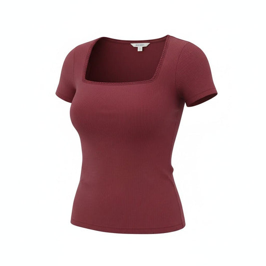 T-SHIRTS BOURGOGNE COL EN U OLD NAVY LARGE