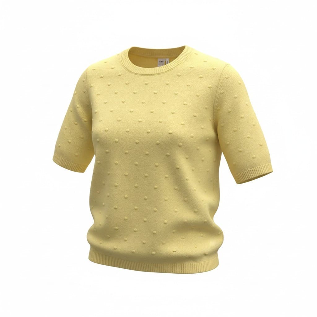 T-SHIRTS JAUNE AVEC POINTS SIMONS LARGE