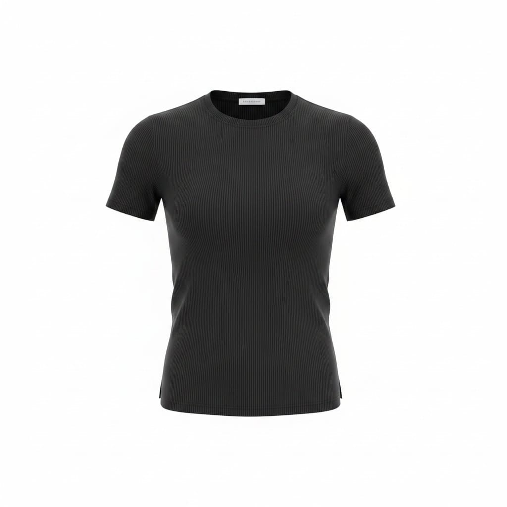 T-SHIRTS LÉGER NOIR FRANK AND OAK MEDIUM