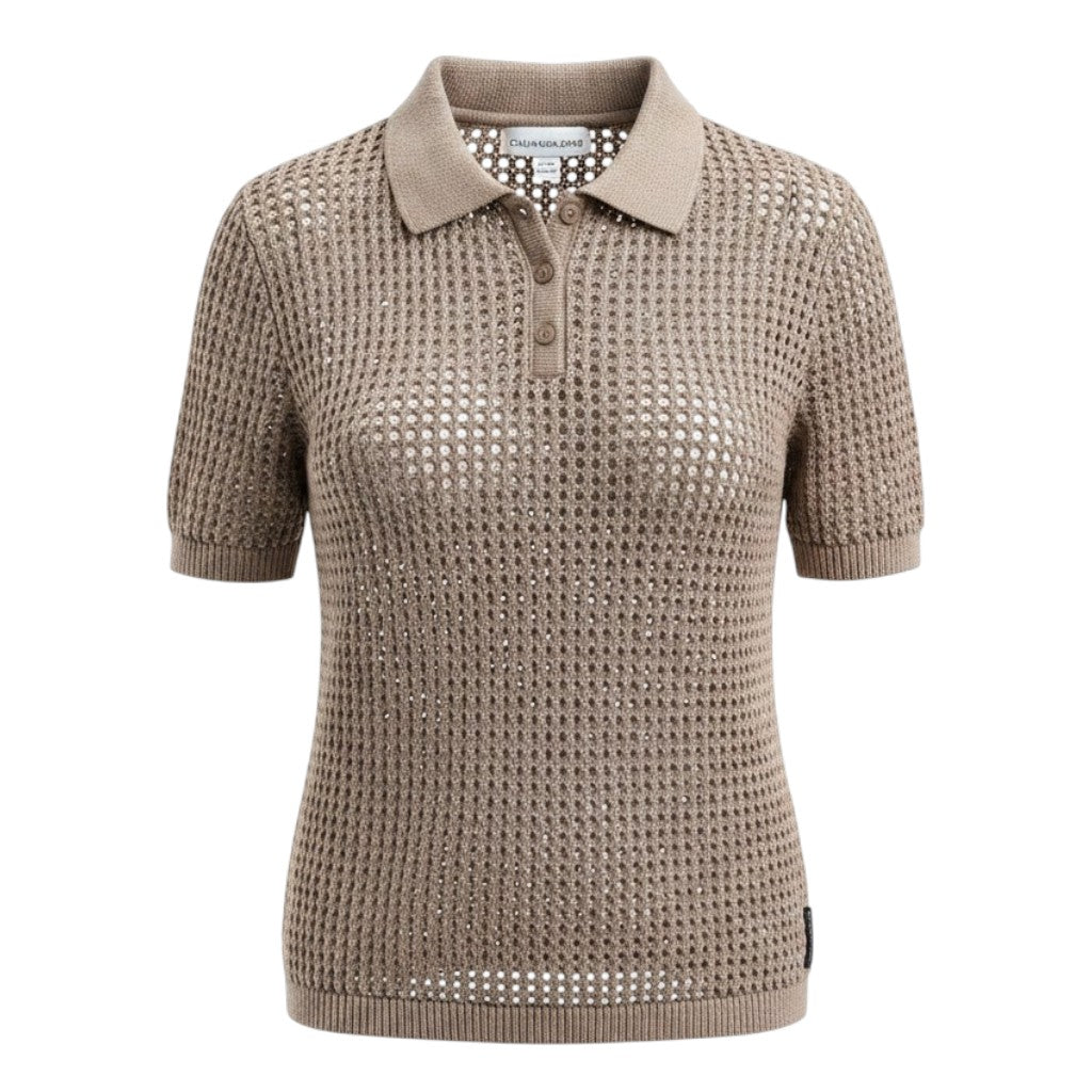 T-SHIRTS MARRON STYLE BRODERIE CALVIN KLEIN SMALL