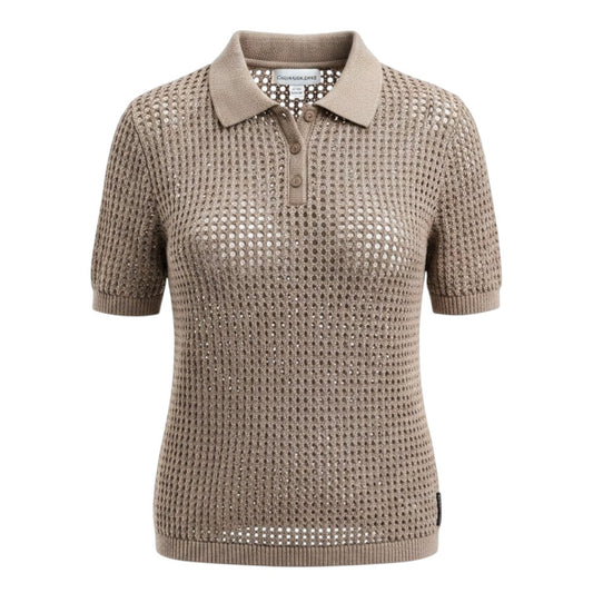 T-SHIRTS MARRON STYLE BRODERIE CALVIN KLEIN SMALL