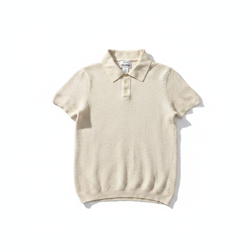 T-SHIRTS STYLE POLO NEUF CRÈME MEDIUM