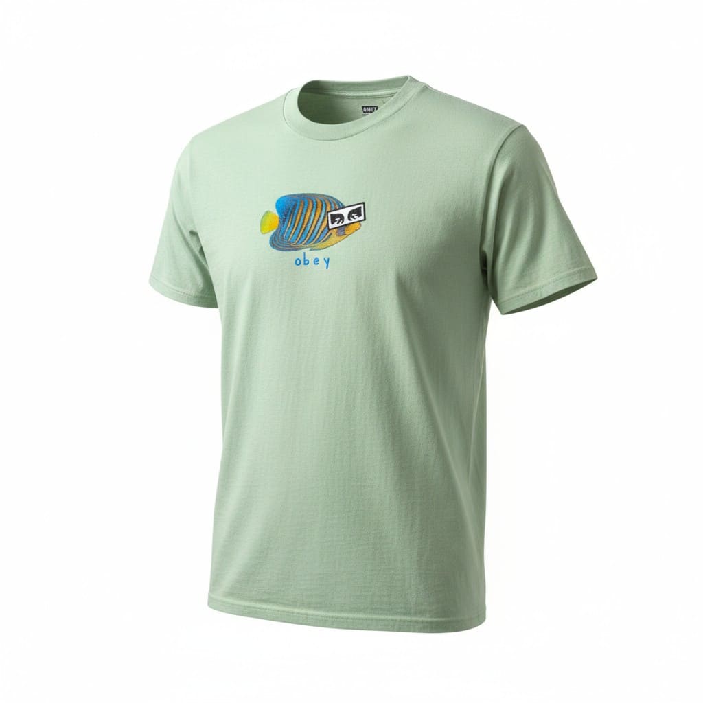 T-SHIRTS VERT OBEY MEDIUM