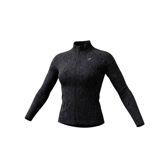 VESTE DE SPORT NOIR CAMOUFLAGE GRIS GYMSHARK LARGE