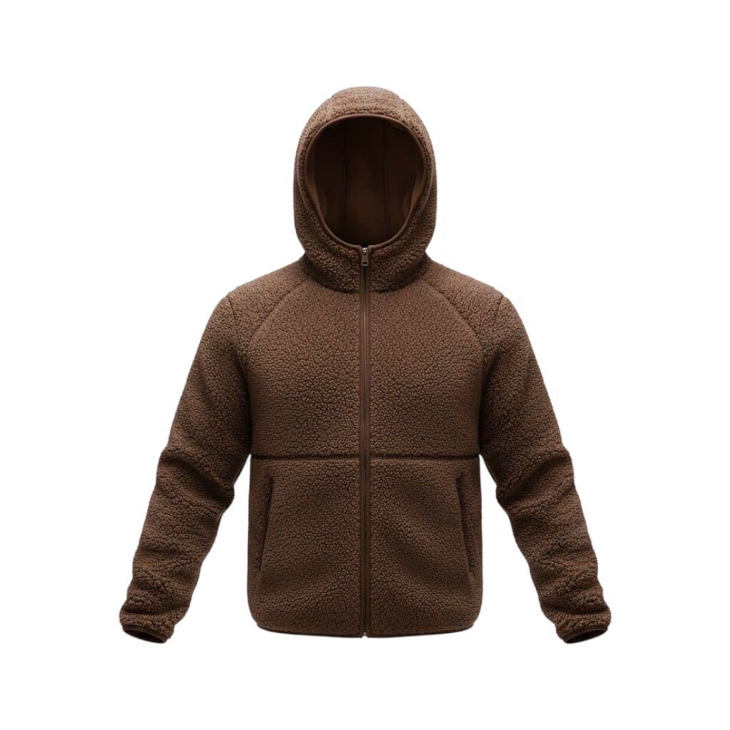 VESTE EN MOUMOU MARRON SIERRA DESIGN LARGE