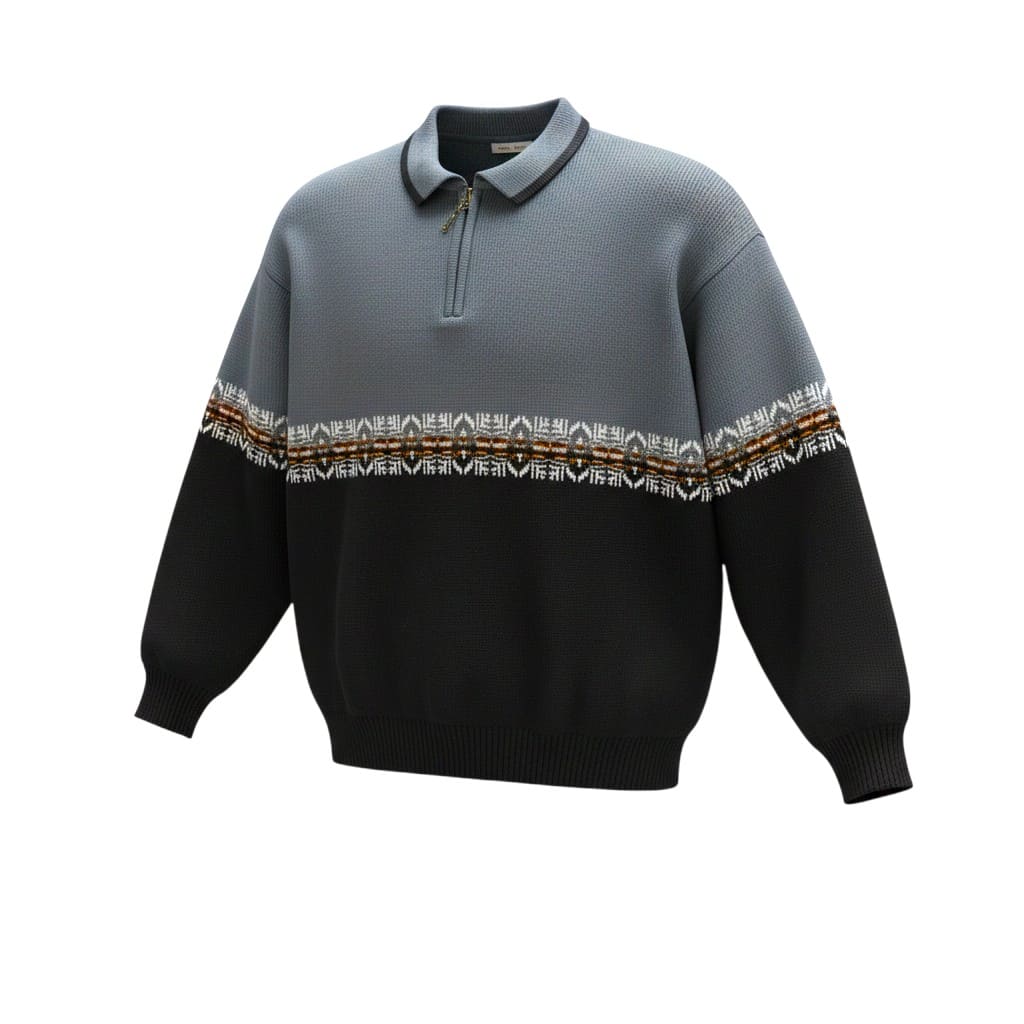 VESTE NOIR ET GRISE LARGE / X-LARGE