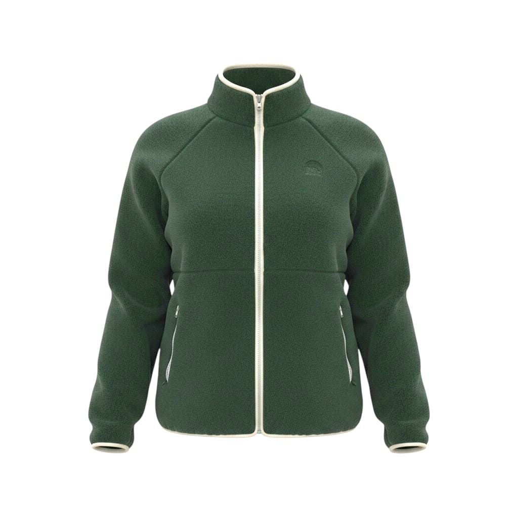 VESTE SHERPA VERT FORET LARGE