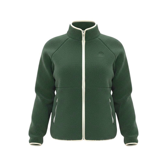 VESTE SHERPA VERT FORET LARGE