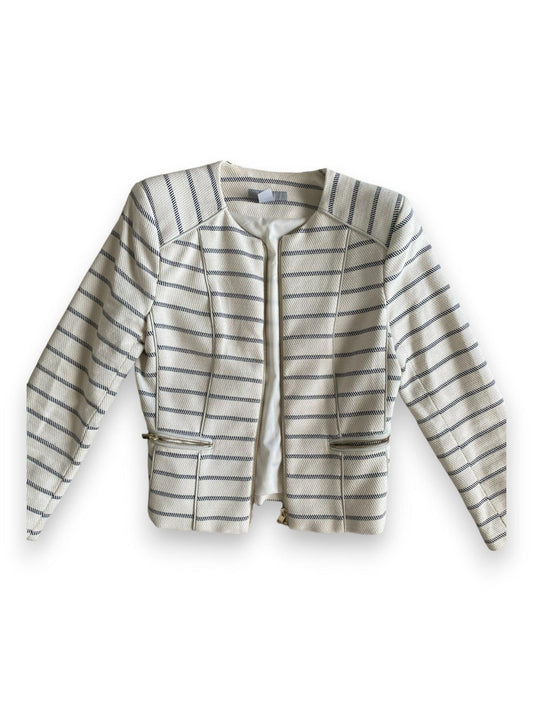 VESTON BLANC AVEC LIGNES GRISES H&M SMALL - BTHRIFT